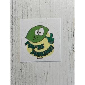 Scratch & sniff happy Allie scented Sticker Matte Single Lime